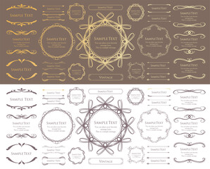 エレガントなフレーム。デザインテンプレート。ゴージャスな額のセット。