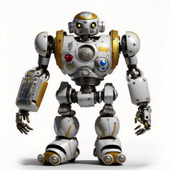 Image of a robot in a commanding pose, symbolizing strength and power