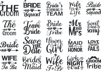 Fototapeta premium Bride SVG Design Bundle vol 3