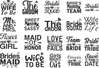 Fototapeta premium Bride SVG Design Bundle vol 2