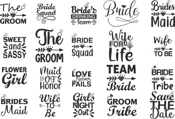 Fototapeta premium Bride SVG Design Bundle 