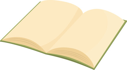 Open school book icon cartoon vector. Study education. Paper read