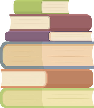 Book stack icon cartoon vector. Study education. Learning document
