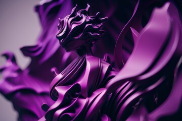 Fototapeta na wymiar Abstract purple background with elements fractals, generative ai