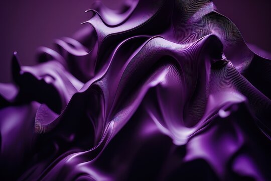 Abstract purple background with elements fractals, generative ai