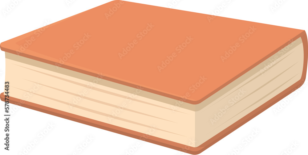 Aufkleber red book icon cartoon vector. open study. notebook object