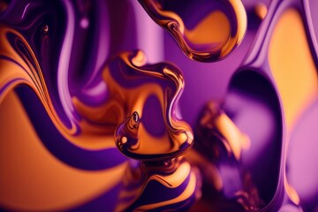Fototapeta na wymiar Purple abstract background with elements fractals, generative ai