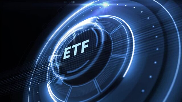 Exchange traded fund stock market trading investment financial concept. ETF.