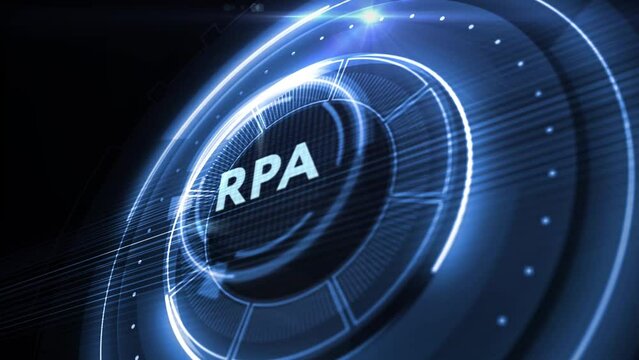 RPA Robotic process automation innovation technology concept. Business, technology, internet and networking concept.