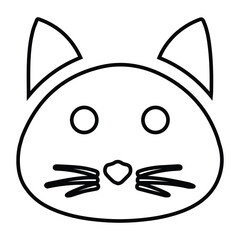 Cat, face icon