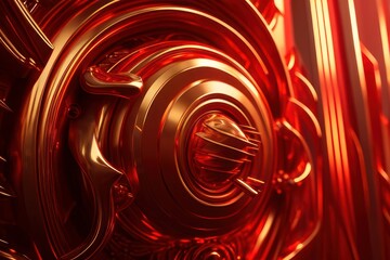 abstract red background, generative ai