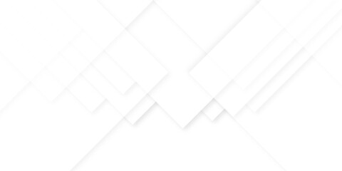 Geometric abstract white background with minimal tech lines and white light grey modern seamless business technology concept geometric shapes.	