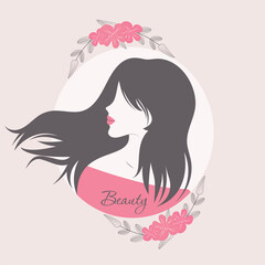 Beautiful girl with long hair. The concept of beauty, tenderness and femininity.