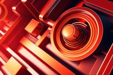 close up of a red and white background, generative ai