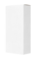 Blank cardboard box isolated on transparent background