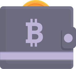 App bitcoin wallet icon cartoon vector. Crypto money. Digital online