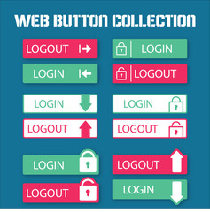 login and logout buttons label collection