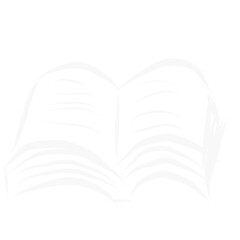 draw white open book