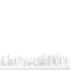 white paper village frame