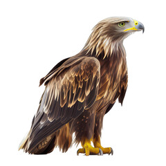 Fototapeta premium Eagle isolated on transparent background. Generative AI