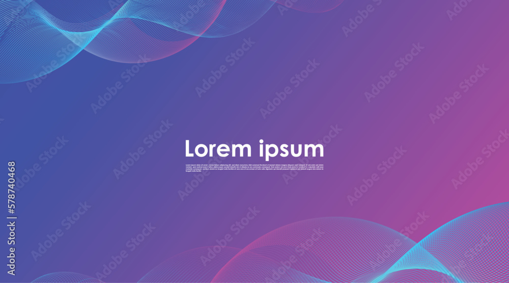 Wall mural abstract blue wave background vector file