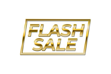 Flash sale text style luxury golden 