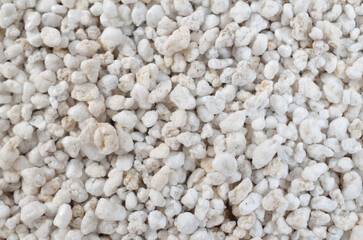 Heep of Expanded perlite for for agriculture. Background