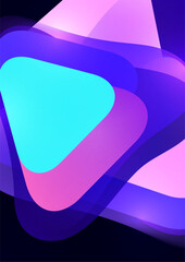Abstract background from rounded triangles overlapping each other. Geometric trendy template. Vector illustration for wallpaper, banner, postcard, book illustration, landing