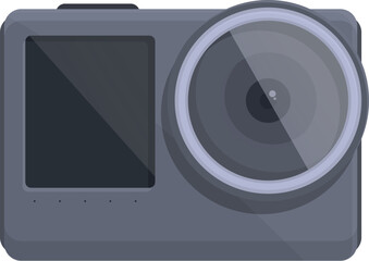 Gopro cam icon cartoon vector. Go pro camera. Action sport