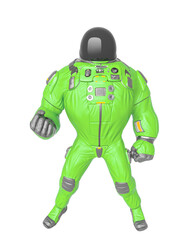 astronaut cartoon is ready for some action