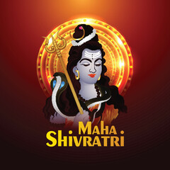 Maha shivratri indian hindu festival celebration card
