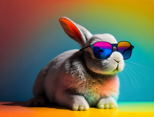 easter bunny with glasses