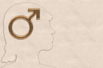 Gender dysphoria, transgender, gender identity concept