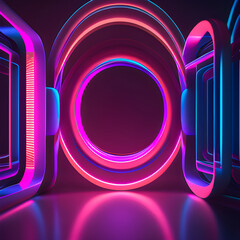 abstract background with lights neon future background 