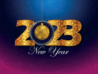 Happy new year 2023 celebration card