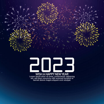 Happy new year 2023 celebration card