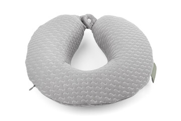 Pillow for neck isolated on white background. Travel pillow on white background