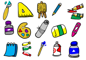 art supplies and equipment, &uacute;