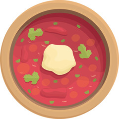 Garlic borsch icon cartoon vector. Food dish. Dinner cuisine