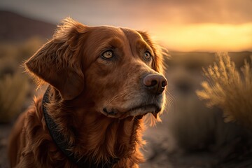 Portrait of a dog - Created with generative ai
