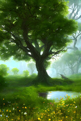Beautiful Tree Nature Background Scenery