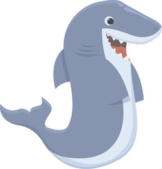 Smiling shark icon cartoon vector. Danger sign. Security australia