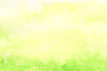 Fototapeta na wymiar Watercolor, abstract, blurred, textural, spring and summer, background in yellow and green. Drawn by hand. For decoration and design with place for text.