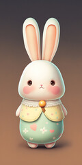 Kawaii Easter Bunny: Cute Character Design - Generative Art