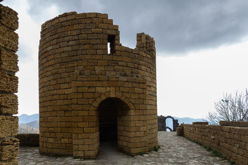 Storm Gate fortress in Gelendzhik. A man-made landmark on the southeastern slope of Mount Abin of the Kotsekhur ridge. Gelendzhik, Krasnodar Territory, Russia. 24.04.21