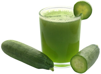 Fresh juice of green cucumber