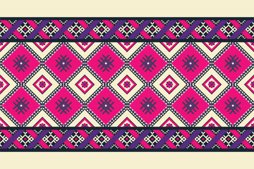 Ethnic India geometric pattern oriental style, Traditional Ethnic India seamless pattern ornament, Indian motif, floral elements design for tile pattern, carpet, background.