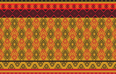 Ethnic India geometric pattern oriental style, Traditional Ethnic India seamless pattern ornament, Indian motif, floral elements design for tile pattern, carpet, background.