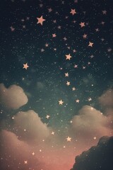 Obraz na płótnie Canvas Beautiful night sky vertical background, generative ai