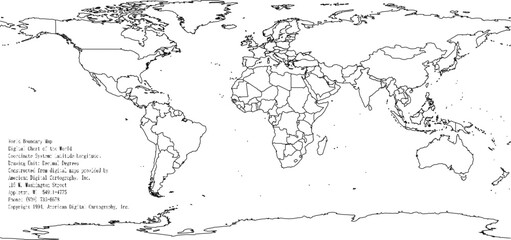 sketch vector illustration of world map